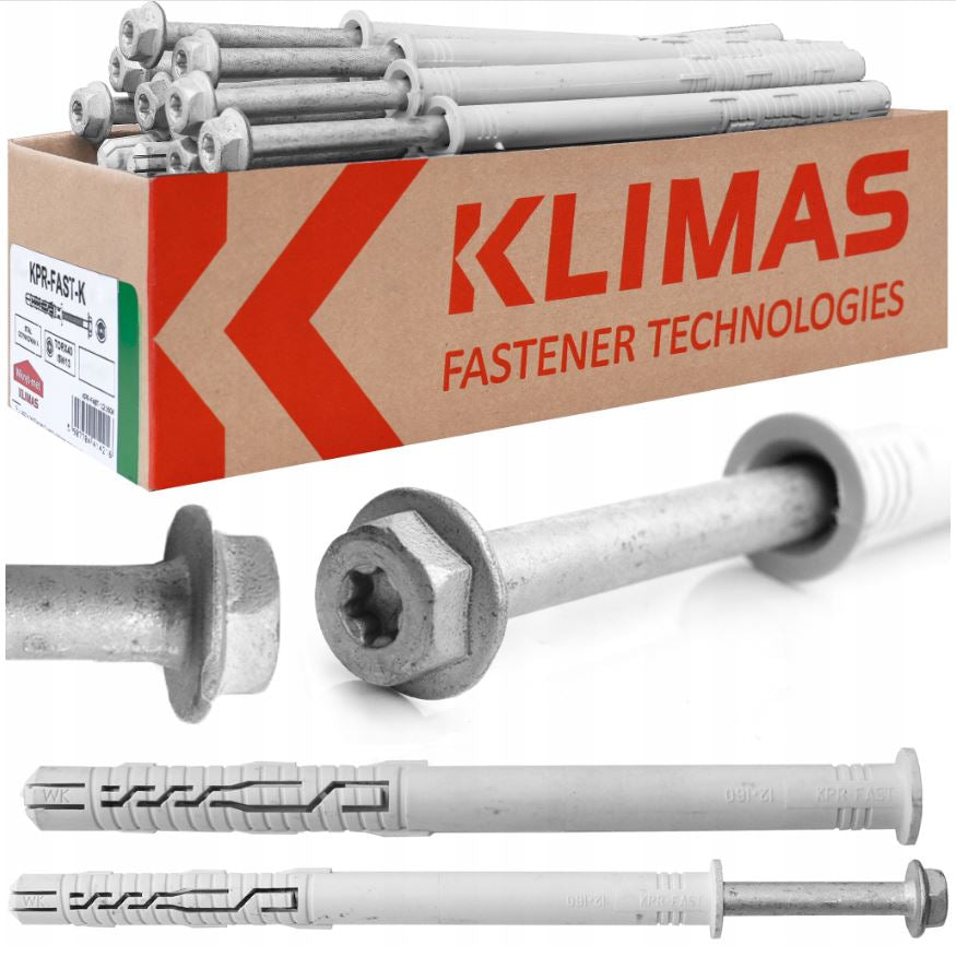 Diblu cu Surub, cap hexagonal si mufa TX40, 10x230/7x235mm - 25 bucati/cutie - KPR-FAST-10230K, Klimas Wkret-met