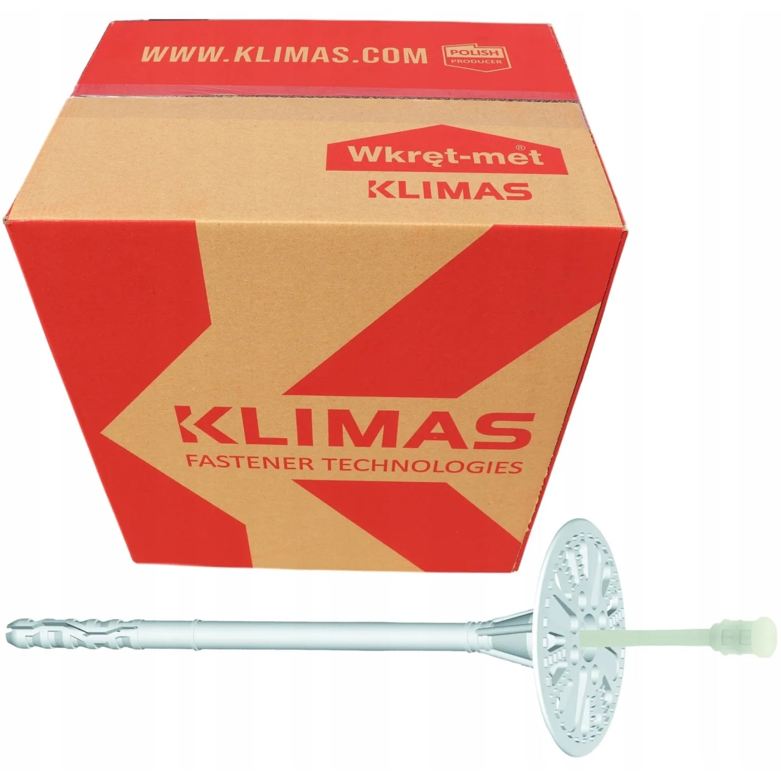 Diblu fixare polistiren pe caramida, BCA si beton,  LT 10x90mm - 200 bucati/cutie, LTX10090(200) Klimas Wkret-met