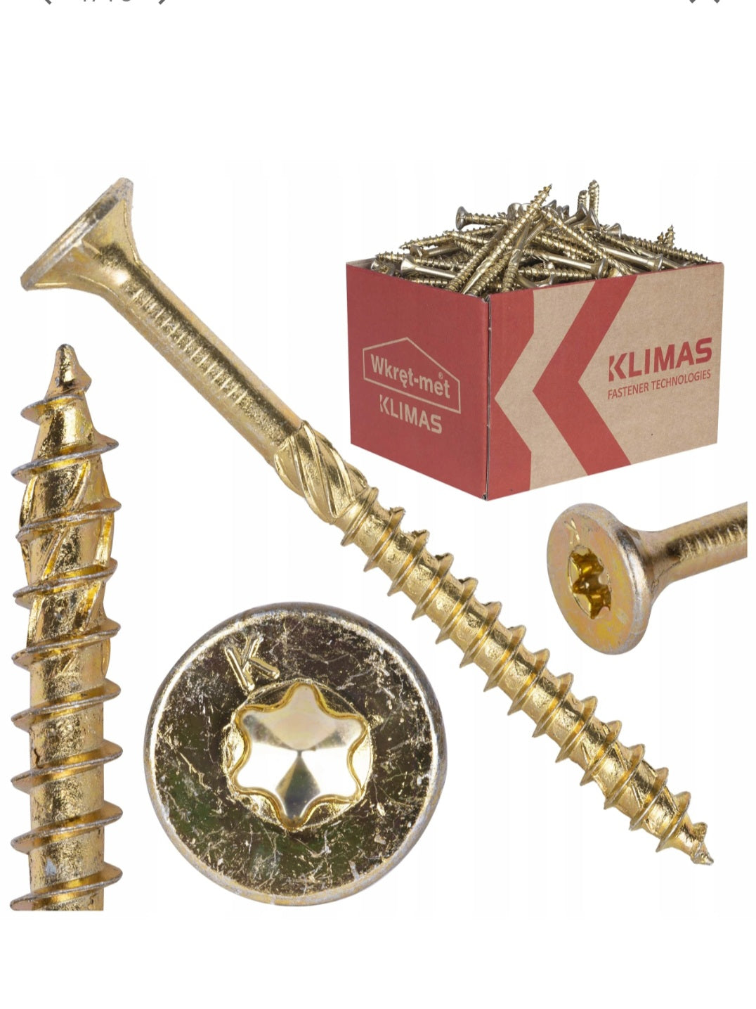 Surub autofiletant pentru lemn TORX 3.5x30mm, 500 bucăți/cutie - KMWHT-35030, Klimas Wkret-met