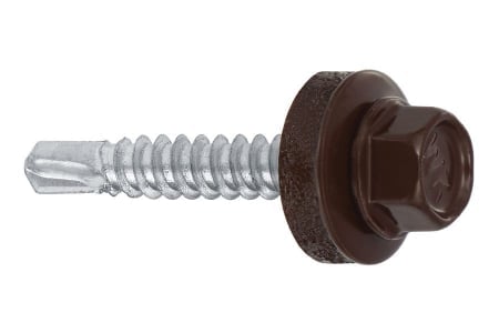 Surub autoforant pentru fixarea tablelor de otel pe suport de lemn, 4,8x35mm, RAL8017 - WFD-48035-8017, Klimas Wkret-met