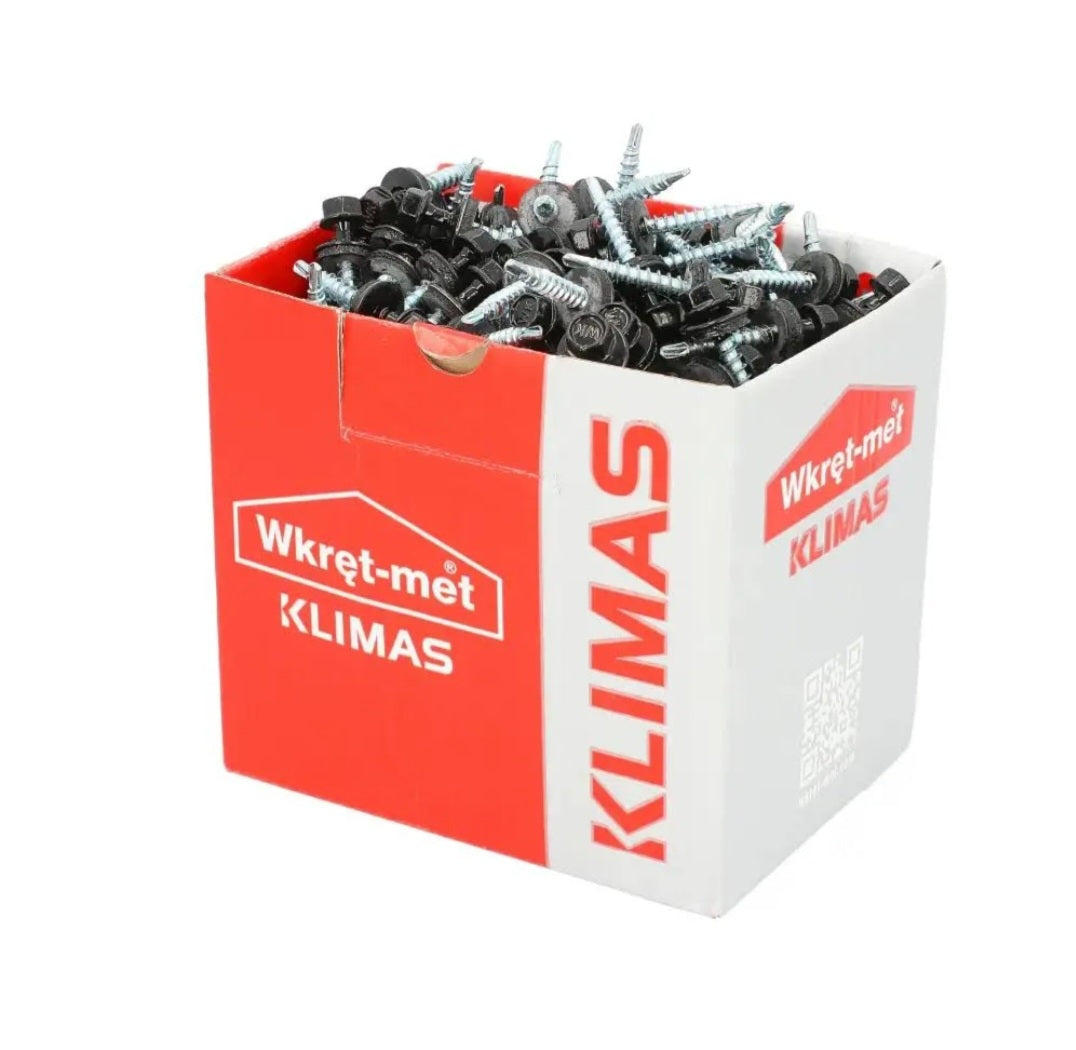 Surub autoforant pentru fixarea tablelor de otel pe suport de lemn, 4,8x35mm, RAL9005 - WFD-48035-9005, Klimas Wkret-met