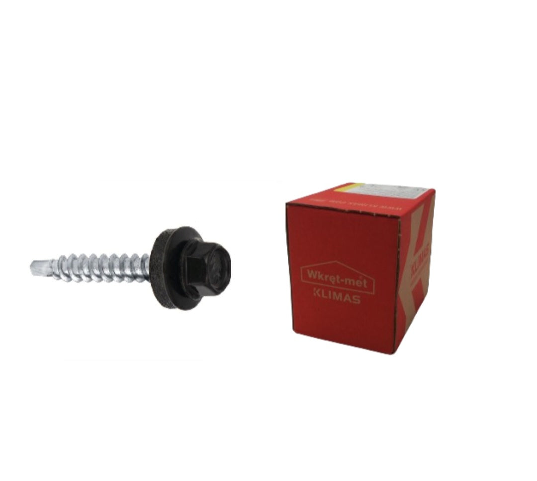 Surub autoforant pentru fixarea tablelor de otel pe suport de lemn, 4,8x35mm, RAL9005 - WFD-48035-9005, Klimas Wkret-met