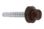 Surub autoforant pentru tabla, cap hexagonal 4.8x55mm RAL 8017- 200 buc/cutie - WFD-48055-8017, Klimas Wkret-met