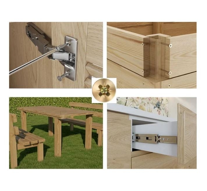 Surub cu cap inecat pentru placi OSB 5x100, 200 bucati/cutie, KMH-50100, Klimas Wkret-met