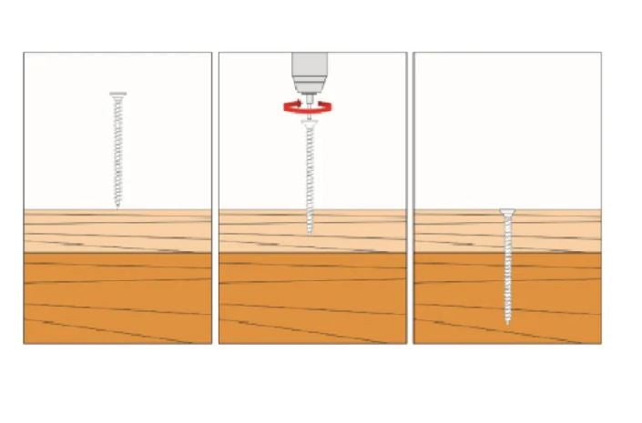 Surub cu cap inecat pentru placile de OSB, PZ, 5x50 mm - 300 bucati/cutie - KMH-50050, Klimas Wkret-met