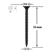 Surub gips-carton pentru metal, TN 3.5x55mm, 500 buc/cutie