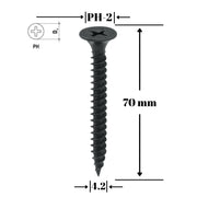 Surub gips-carton pentru metal, TN 4.2x70mm - KSGM-42070, Klimas Wkret-met