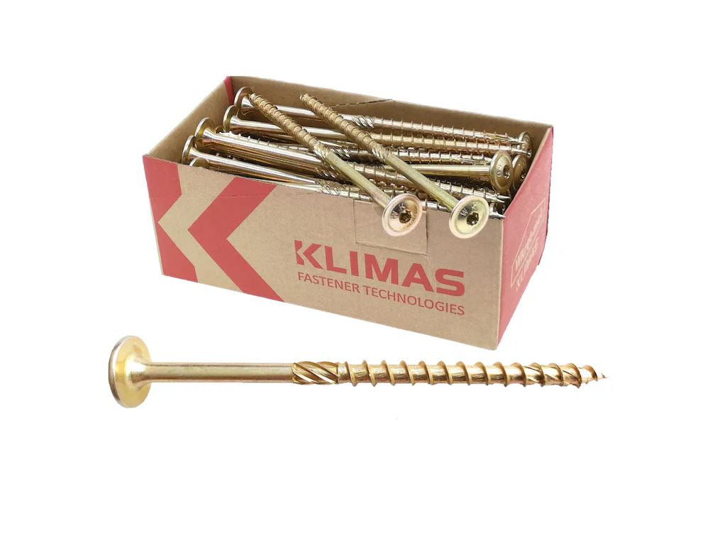 Surub dulgherie lemn, cap inecat, TORX TX40, 10x220 mm - 25 bucati/cutie - WKCS-10220, Klimas Wkret-met