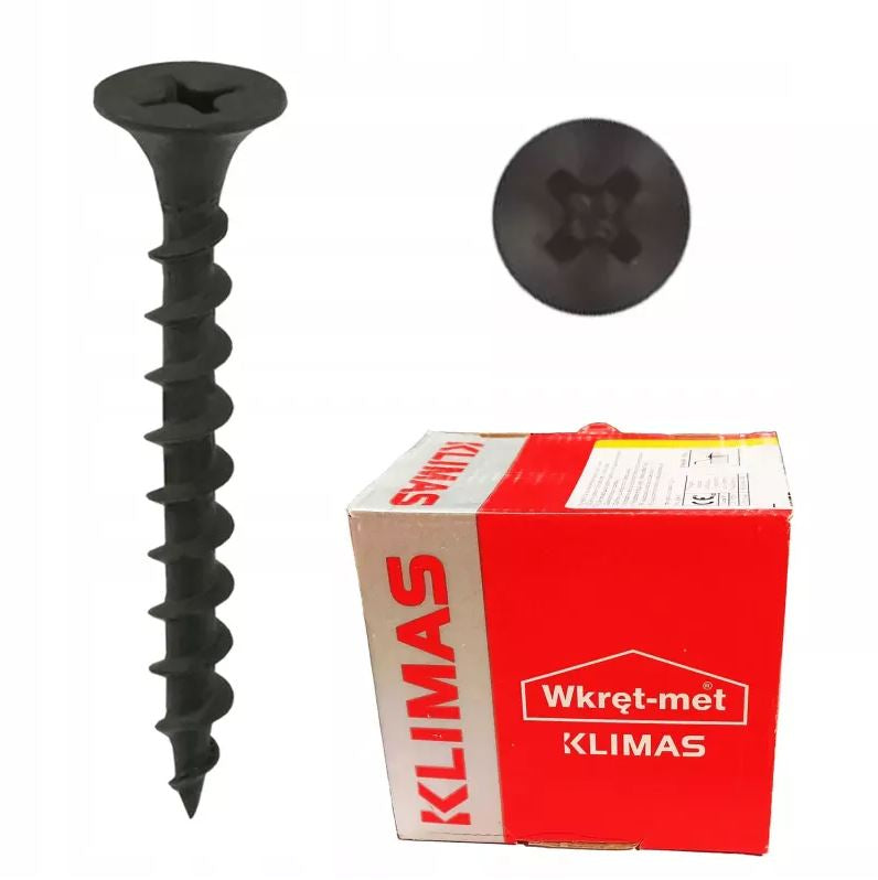 Negrese lemn - surub gips-carton FT 3.5x55mm, 500 buc/cutie - KSGD-35055, Klimas Wkret-met