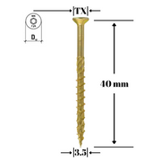 Surub pentru lemn TORX 3.5x40mm - KMWHT-35040, Klimas Wkret-met
