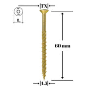 Surub pentru lemn TORX 4.5x60mm - KMWHT-45060, Klimas Wkret-met