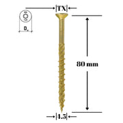 Surub pentru lemn TORX 4.5x80mm - KMWHT-45080, Klimas Wkret-met