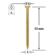 Surub pentru lemn TORX 4x35mm - KMWHT-40035, Klimas Wkret-met