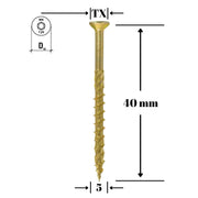 Surub pentru lemn TORX 5x40mm - KMWHT-50040, Klimas Wkret-met